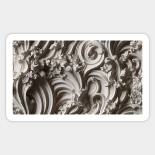 Seamless Leaf Relief Carving IX Sticker